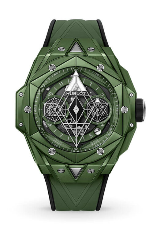 HUBLOT Big Bang Sang Bleu II Green Ceramic 418.GX.5207.RX.MXM22 Shop HUBLOT at Watches of Switzerland Perth, Sydney and Melbourne Airport.