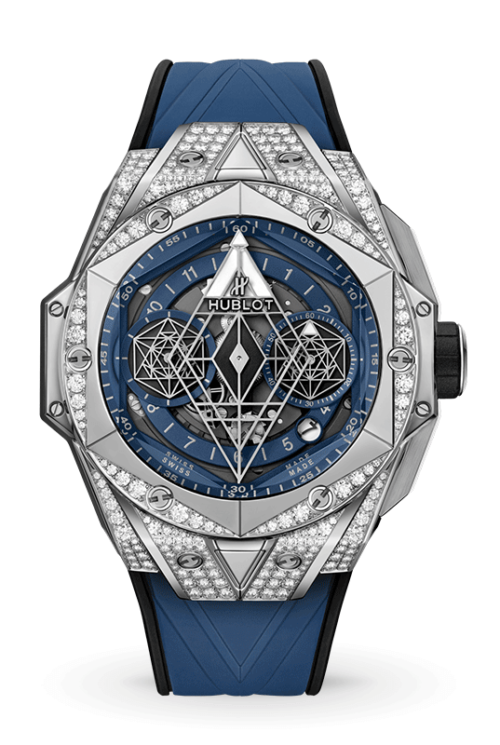 Hublot Big Bang Sang Bleu II Titanium Blue Pavé 418.NX.5107.RX.1604.MXM20 Shop HUBLOT at Watches of Switzerland Perth, Sydney and Melbourne Airport.