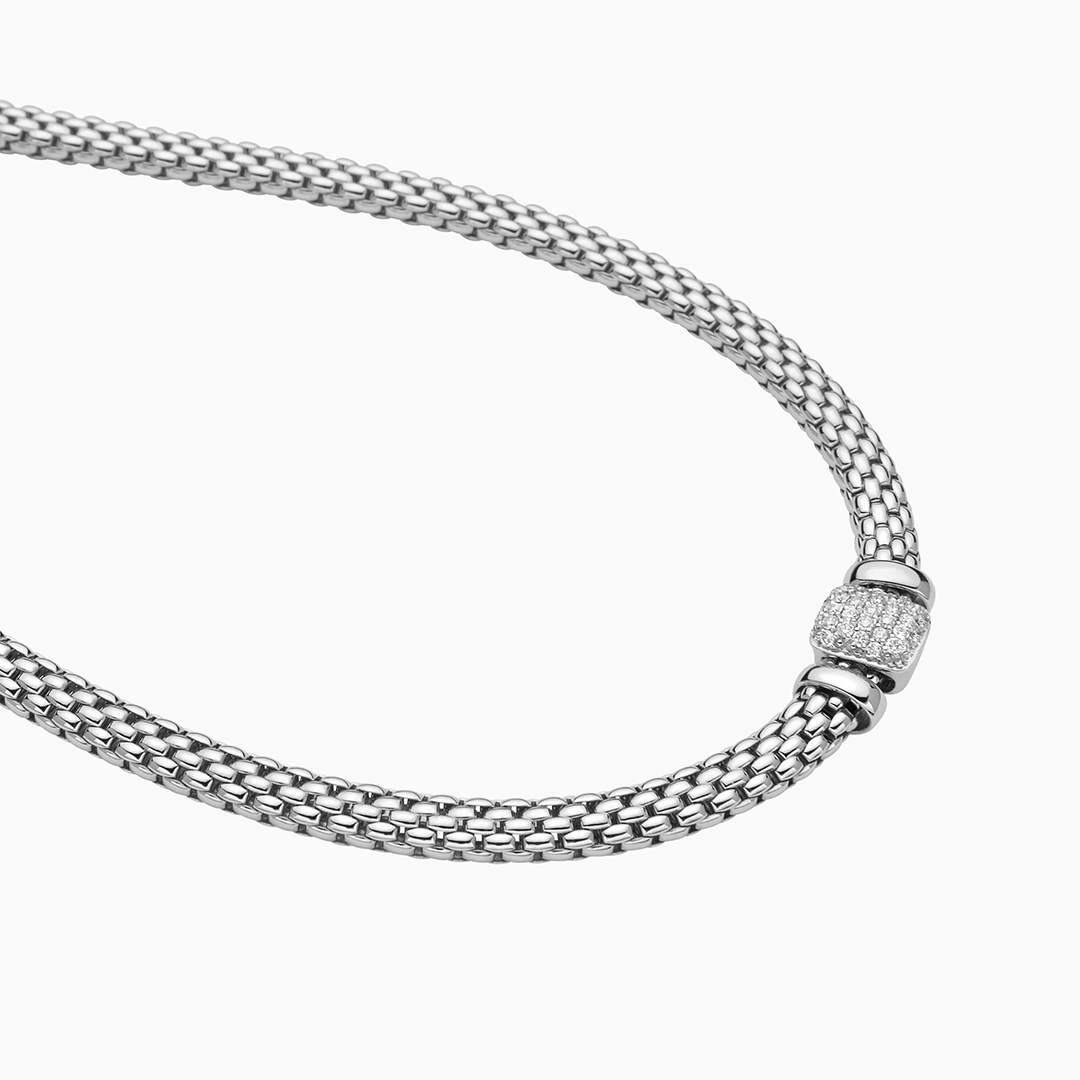 FOPE Vendome White Gold Diamond Necklace 561CPAVE