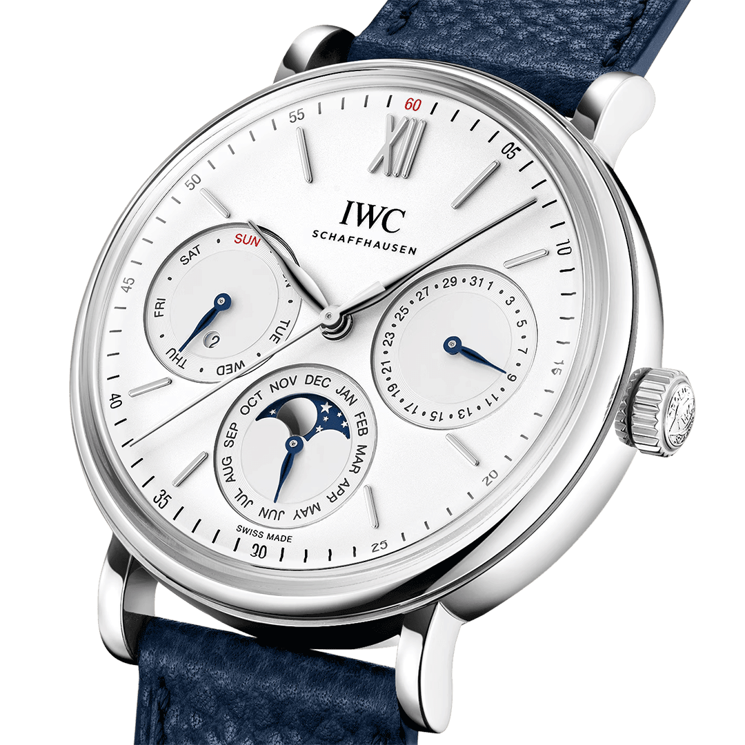 IWC Portofino Perpetual Calendar IW344601 Shop IWC Schaffhausen at Watches of Switzerland Melbourne, Melbourne Airport, Barangaroo, Sydney, Perth, Canberra and Online.