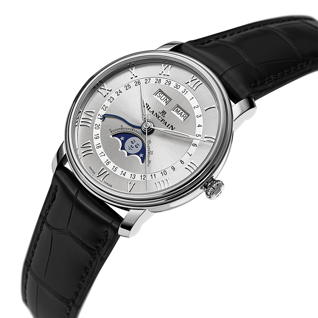 Blancpain Villeret Quantième Complet 6654-1113-55B Shop Blancpain at Watches of Switzerland Sydney Sydney, Perth. Melbourne Airport and Online.