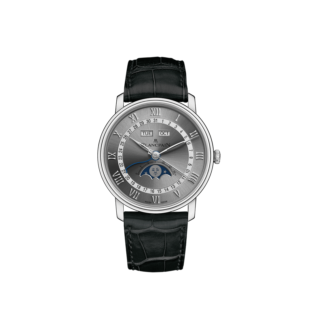 Blancpain Villeret Quantième Complet 6654-1113-55B Shop Blancpain at Watches of Switzerland Sydney Sydney, Perth. Melbourne Airport and Online.