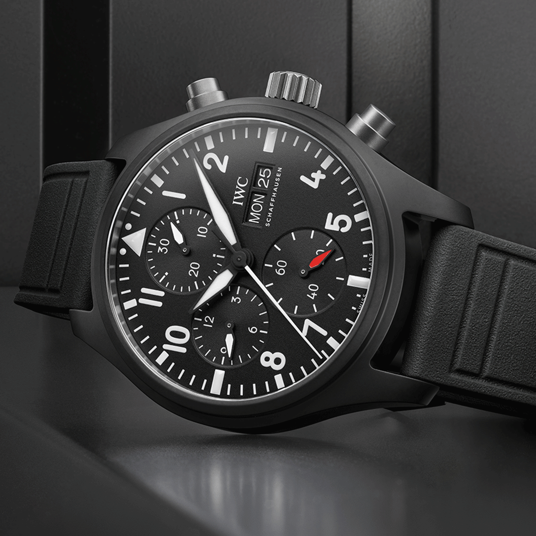 Iwc black chronograph best sale