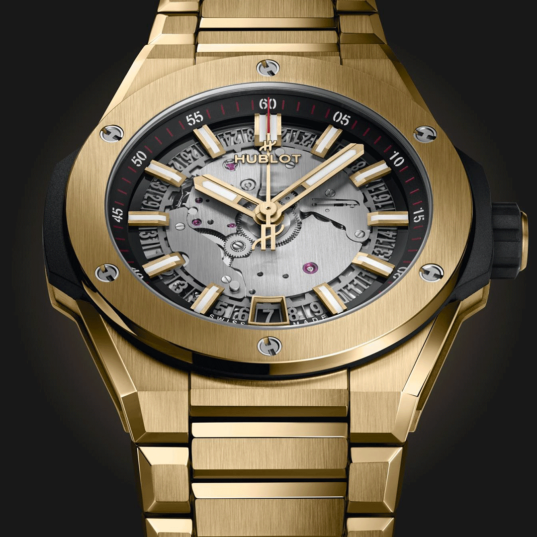 Hublot Big Bang Integrated Time Only Yellow Gold 456.VX.0130.VX Shop HUBLOT now at Watches of Switzerland Perth, Sydney and Melbourne Airport.