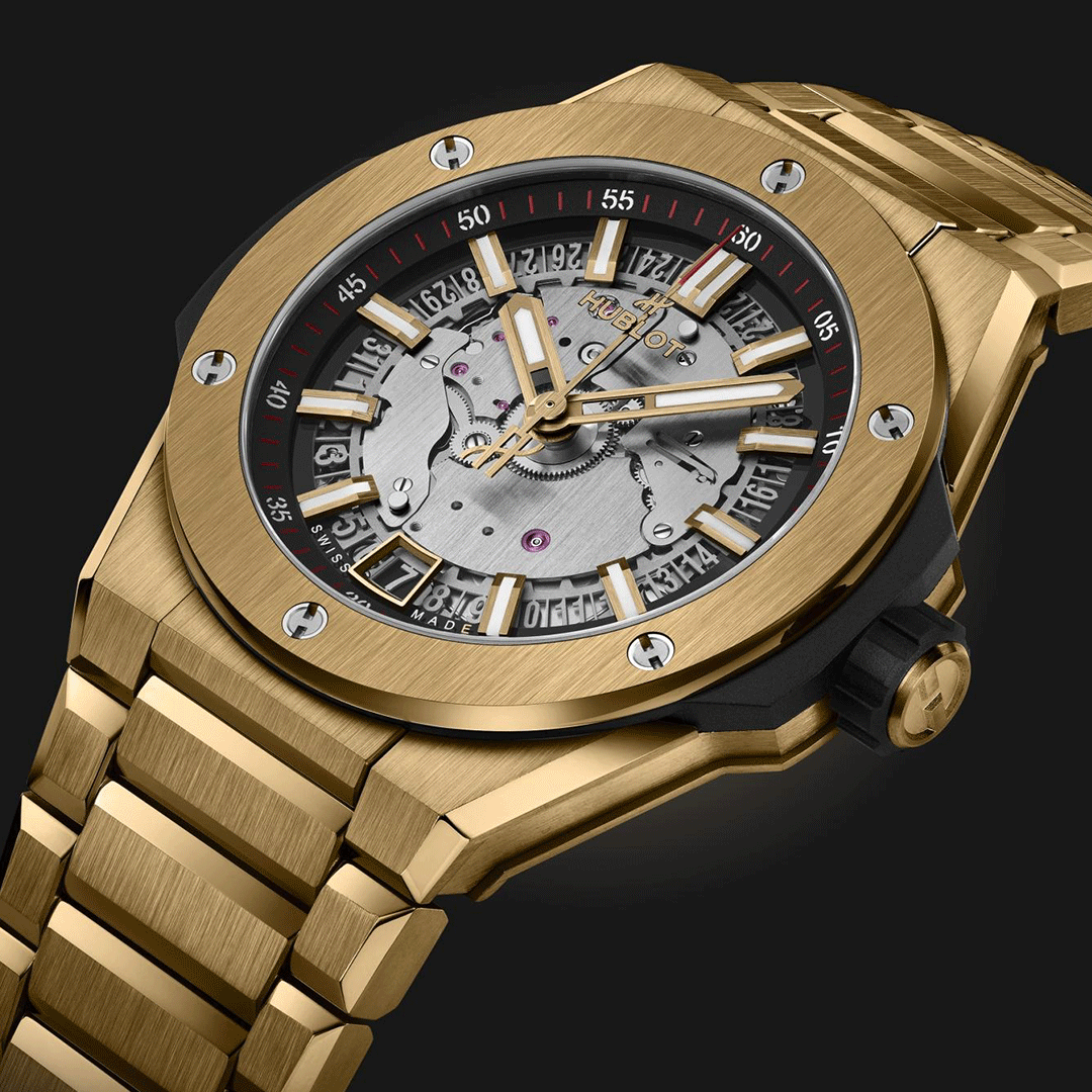 Hublot Big Bang Integrated Time Only Yellow Gold 456.VX.0130.VX Shop HUBLOT now at Watches of Switzerland Perth, Sydney and Melbourne Airport.