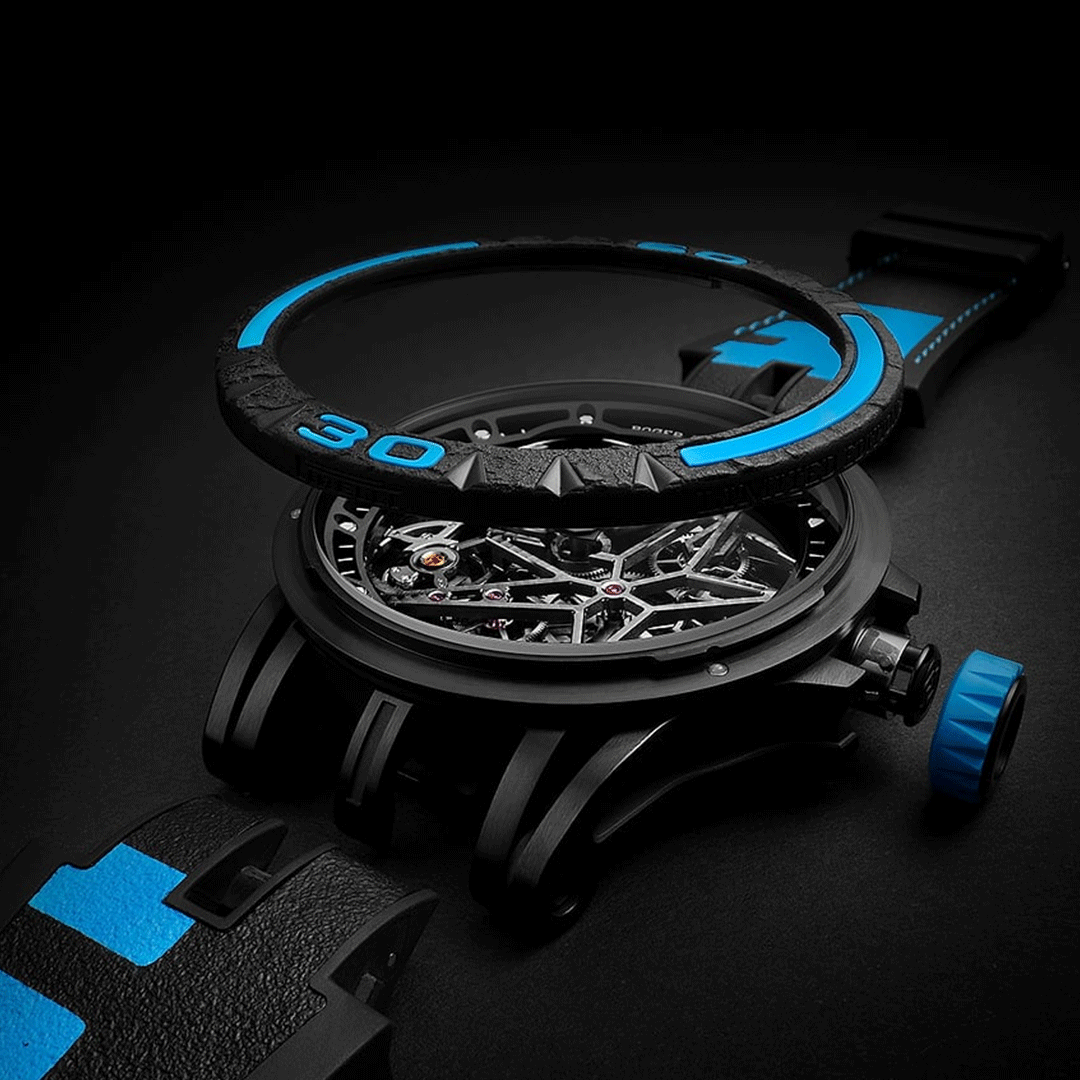 ROGER DUBUIS EXCALIBUR SPIDER PIRELLI BLACK DLC TITANIUM 45MM DBEX0826 Shop Roger Dubuis at Watches of Switzerland