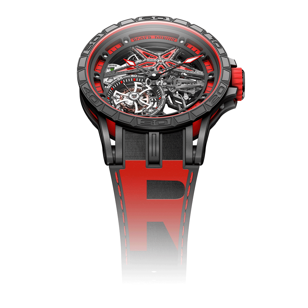 ROGER DUBUIS Excalibur Spider Pirelli Black DLC Titanium 45MM DBEX0644 Shop Roger Dubuis at Watches of Switzerland