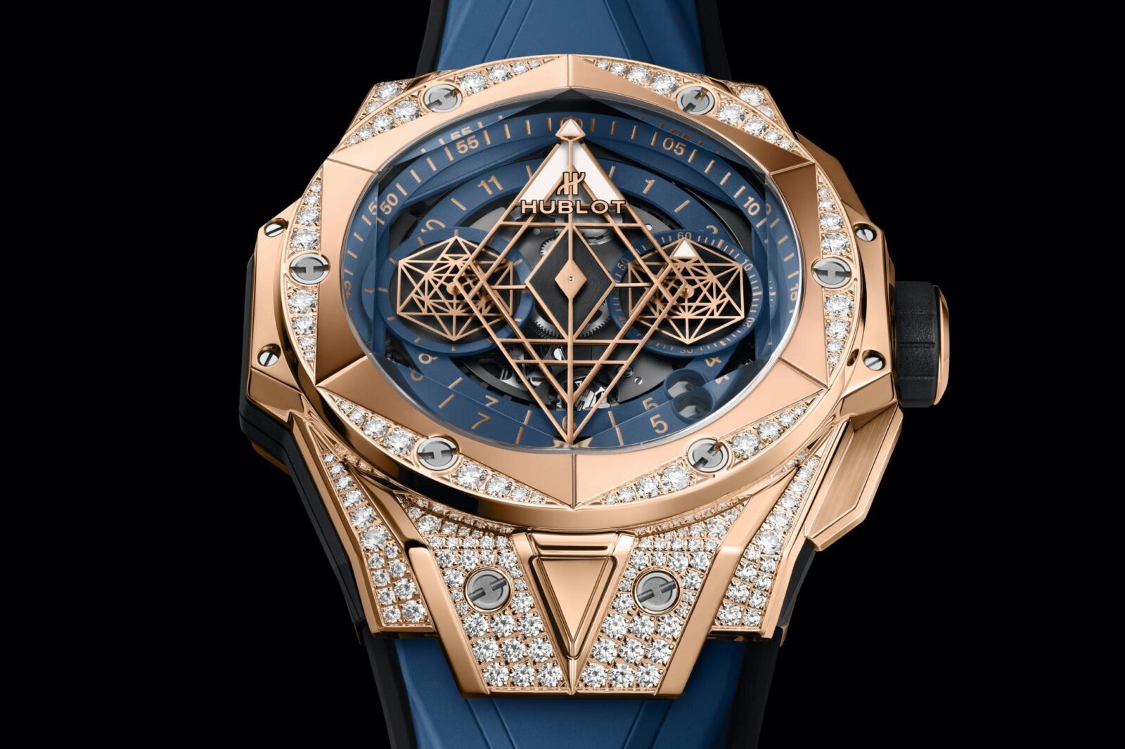 BIG BANG SANG BLEU II KING GOLD BLUE PAVE 45MM BLUE DIAL 418.OX.5108.RX.1604.MXM20