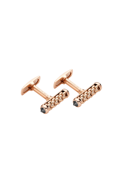 FOPE SOLO 18K Red Gold Cufflinks with Black Diamonds 00406GX_BN_R_XRX_000